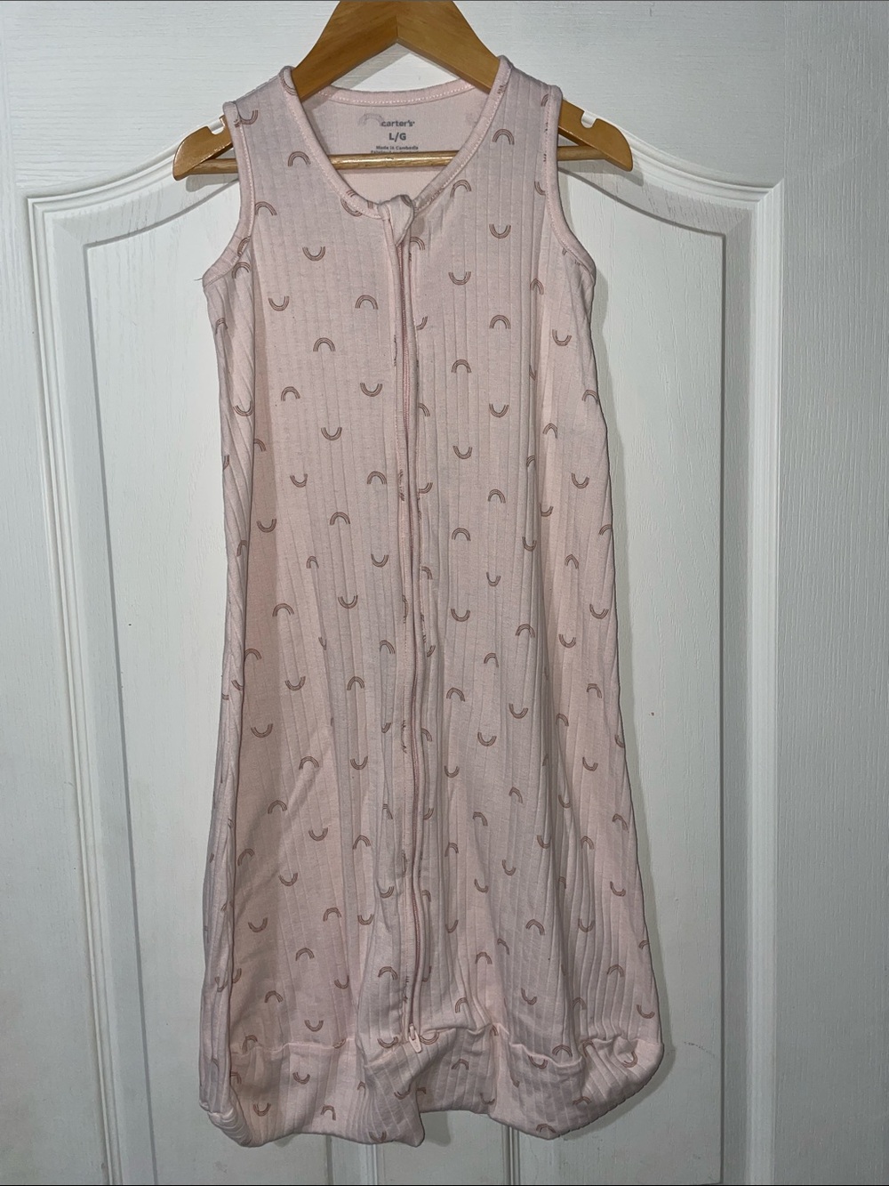 Carter's Lightweight Pink Rainbow Double Zipper Sleep Sack